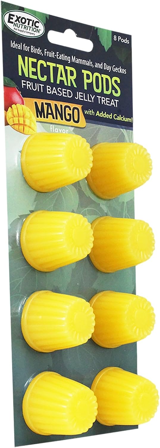 Nectar Pods (Variety 4 Pack) - Calcium-Fortified Jelly Fruit Treat - Sugar Gliders, Marmosets, Squirrels, Parrots, Cockatiels, Parakeets, Birds, Hamsters, Day Geckos, Kinkajous & Other Small Pets - Image 10
