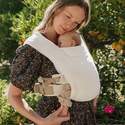 Ergobaby Embrace carrier showing ergonomic hip positioning