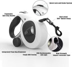 HCY&WLD dog leash showing integrated LED light
