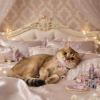 Famthrob princess style pet pearl chain for wedding and birthday party dress up.