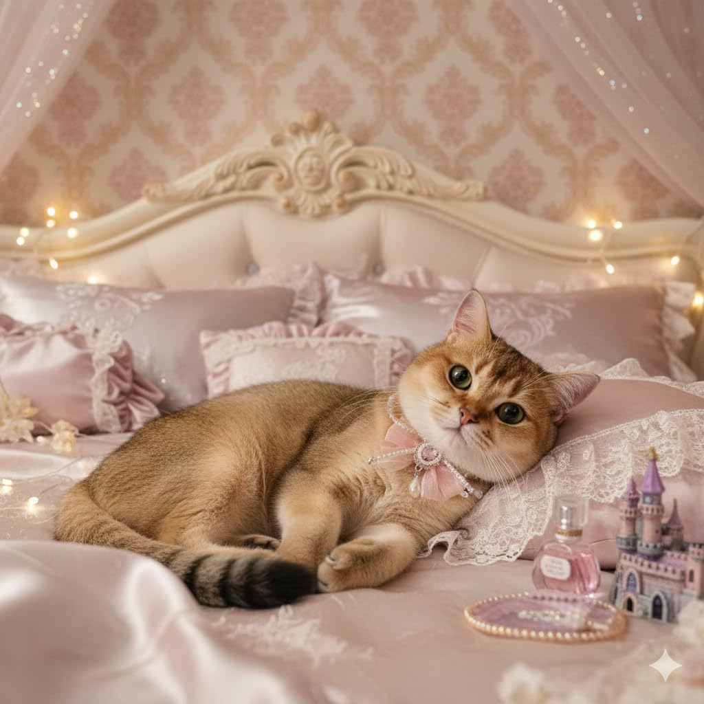 Famthrob princess style pet pearl chain for wedding and birthday party dress up.
