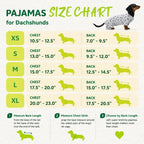 T'CHAQUE dachshund clothes showcasing the protective high-coverage belly and potty-friendly design.