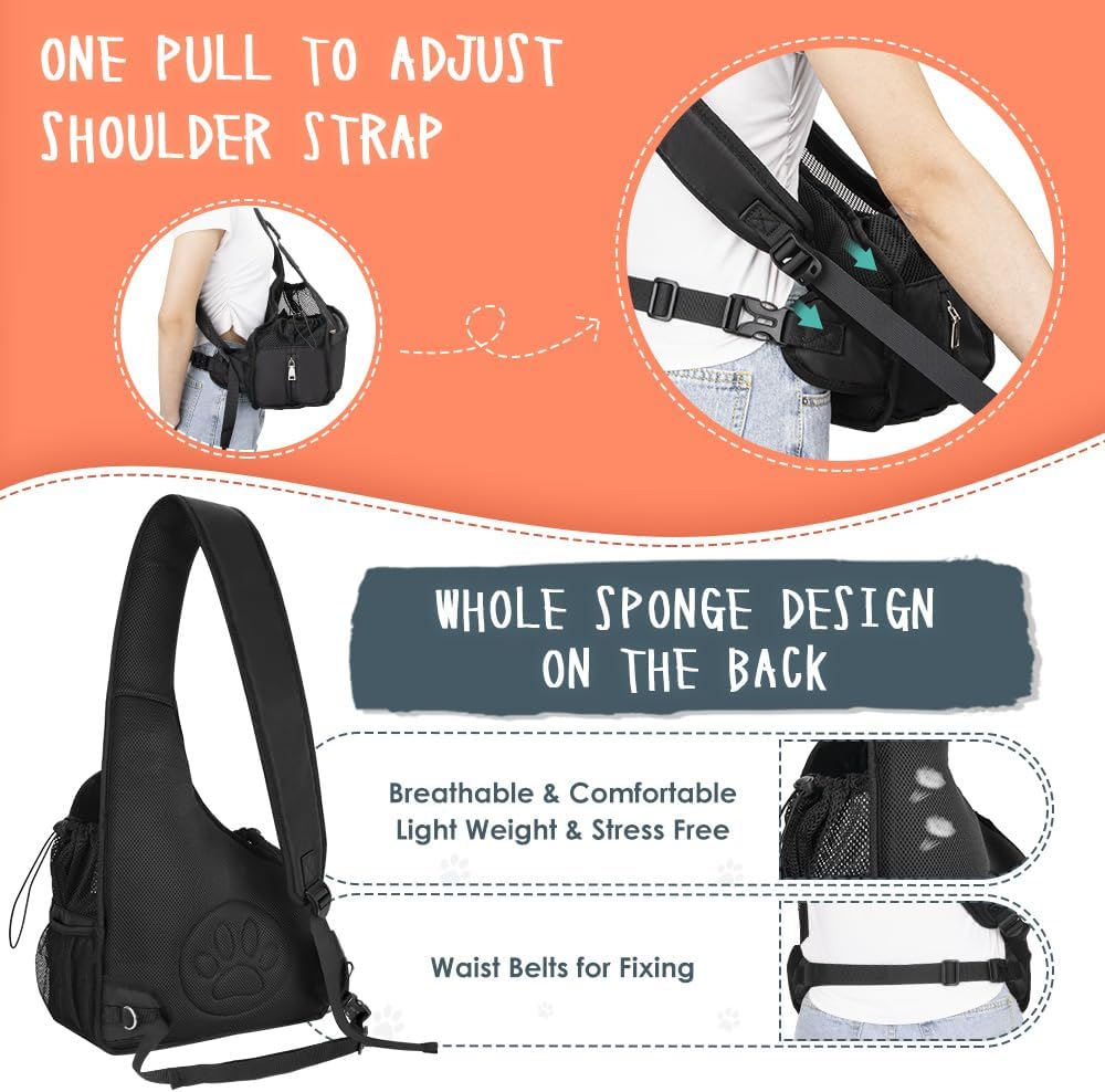 Adjustable padded shoulder strap of SlowTon dog bag