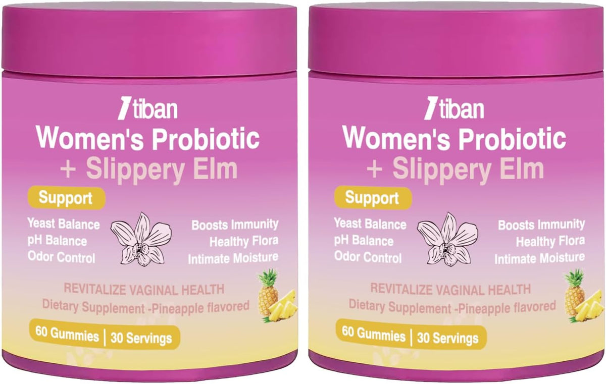 Feminine Vaginal Probiotics Gummies, Supports pH Balance & Digestive Health, Slippery Elm for Women, Suagr-Free, Veagn, Pineapple Flavor, 60 Count - Image 9