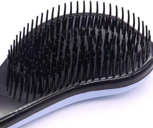 Ergonomic fish-shaped pet grooming rake with dual-sided stainless steel teeth