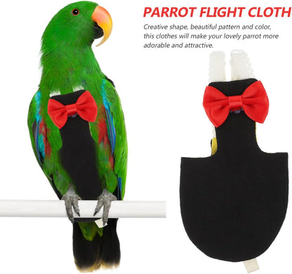 POPETPOP decorative bird diaper with bow tie detail for budgies and cockatiels