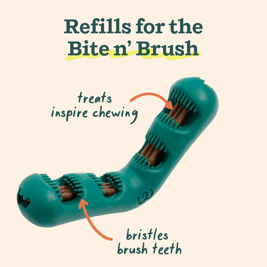Dog dental chew refills for plaque and tartar reduction