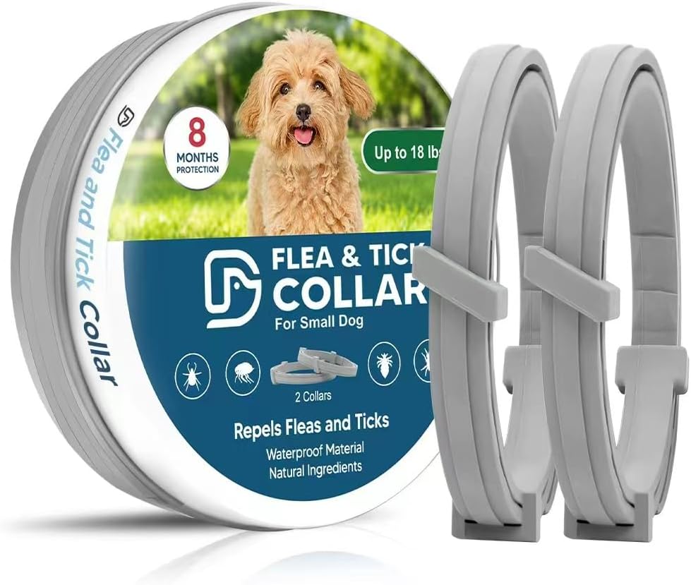 Back of Njkpuyt flea collar package with safety information
