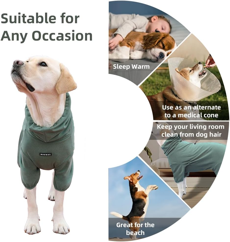 KOOGAL surgical recovery dog clothing zipper back detail