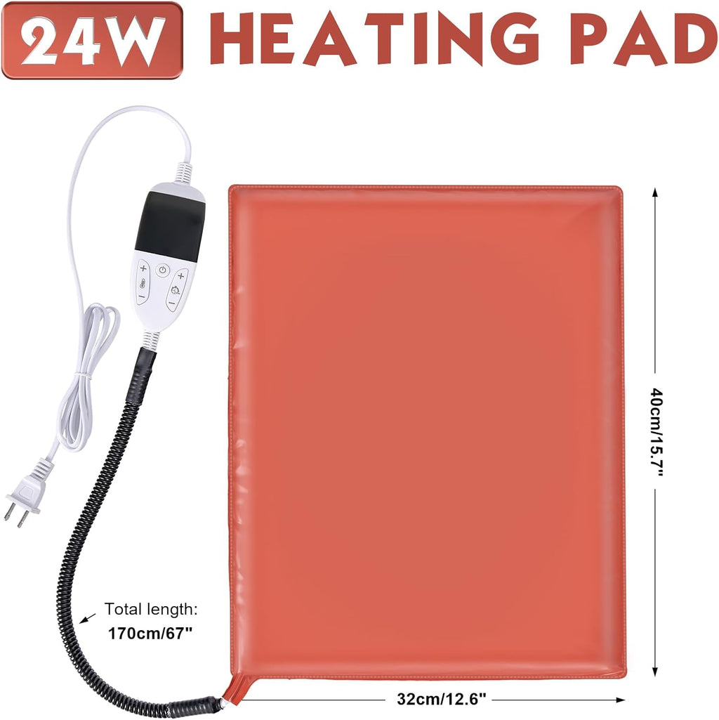 Safe reptile and small animal heating mat demonstrating even heat