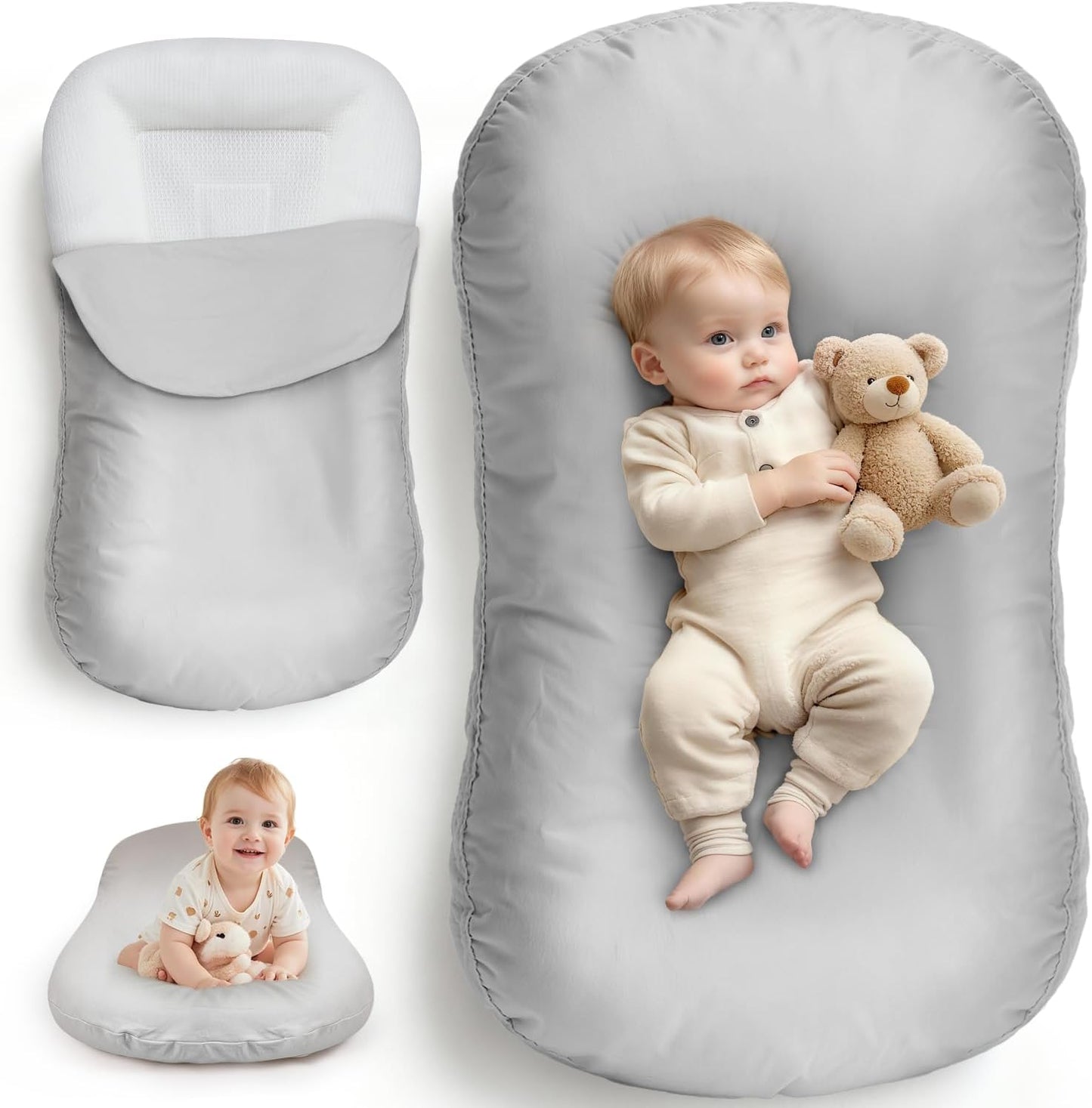 FibeGlis extra large newborn baby lounger front view