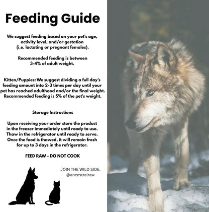 Authentic USA-imported Ancestral Raw Nutrition raw diet for pets