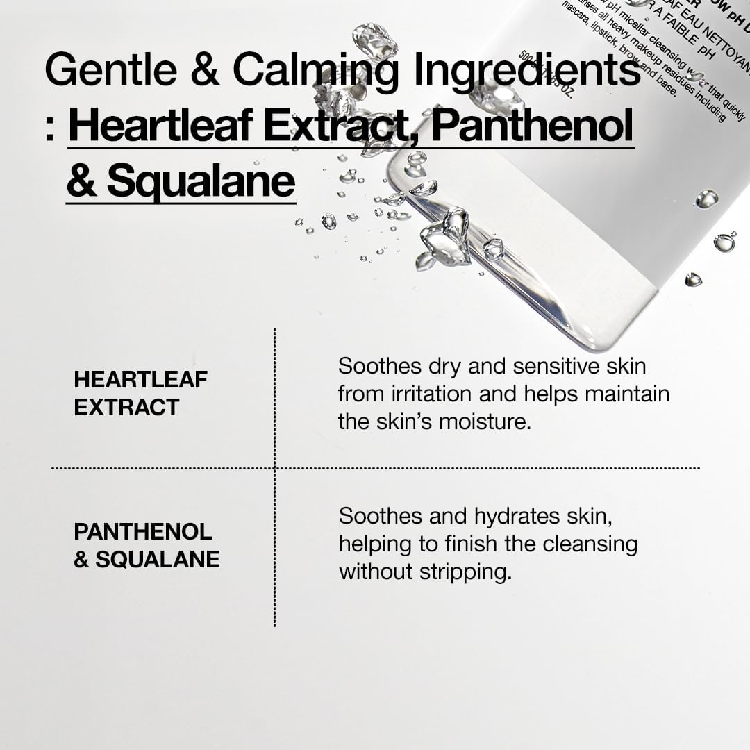 ANUA Heartleaf Low pH Deep Cleansing Water, 16.9 fl oz - Image 5