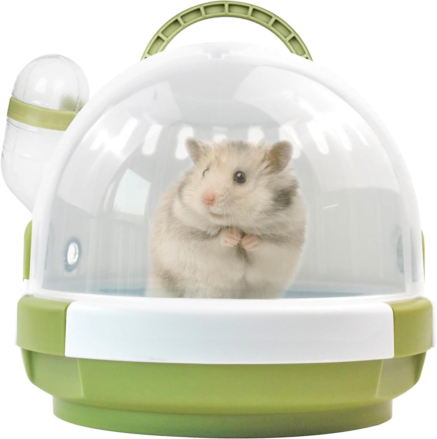 Hamster Carrier Cage PortableCages Small Animals Carry Travel Case with Water Bottle Plastic BreathableGuinea Pig Outgoing Cage for Dwarf Hamster Ferret Chinchillas Hedgehog (Brown) - Image 7