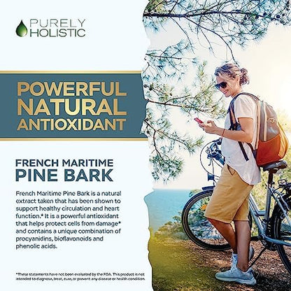Authentic USA imported Purely Holistic pine bark extract label specifications