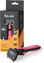 Deshedding Dog Brush for Short/Medium Hair (Medium,Red) - Gentle Deshedding Tool for Dogs & Cats - Reduces Shedding, Without damaging Topcoat. Removes Loose Fur & Dead Undercoat. - Image 11