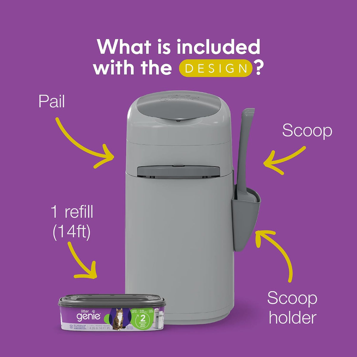 Litter Genie disposal system with included scoop