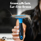 Sinko professional shedding control brush package contents with blue finish.