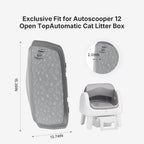 Grey replacement liner with fish patterns for automatic cat litter boxes