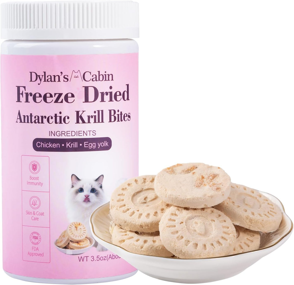 Dylan's cabin Cat Grass Teething Cube Treats - Natural Freeze Dried Edible Cat Chew Toy for Teeth Cleaning and Hairball Removal(80g) - Image 10