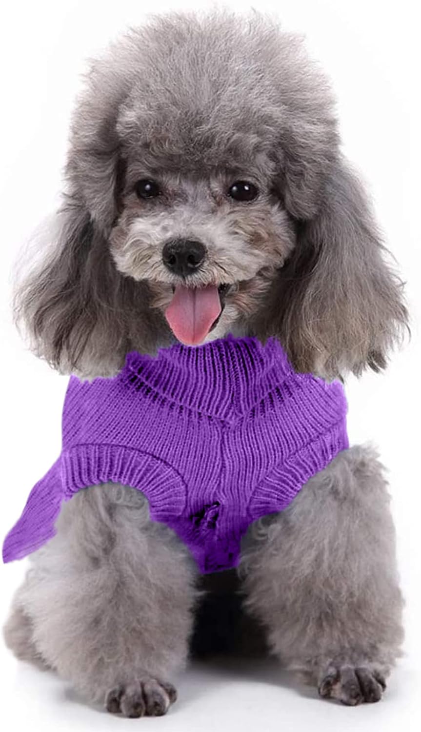 Premium acrylic knitted puppy clothes highlighting the durable fabric weave