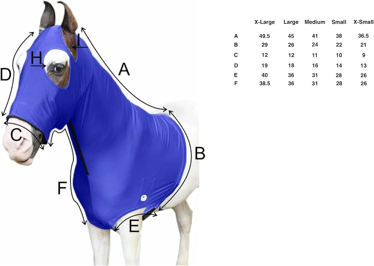 Majestic Ally horse hood heavy spandex material close up