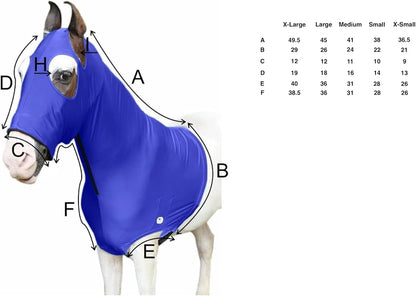 Majestic Ally horse hood heavy spandex material close up