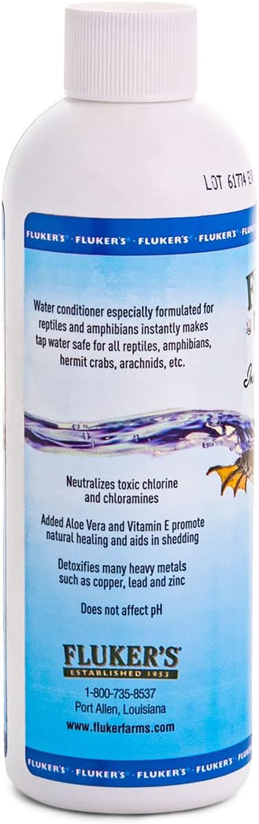 Fluker's 8 fluid ounce water treatment bottle for reptiles and amphibians
