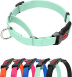 Waterproof Martingale Collar for Dogs,Easy to Clean Dog Collars with Safety Quick Release Buckle,Rubber Collar for Medium Large Dogs Walking Training (Purple, M (16.5-20.8inch)) - Image 11