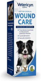 Premium imported USA dog wound care solution for flushing dirt from pet scratches