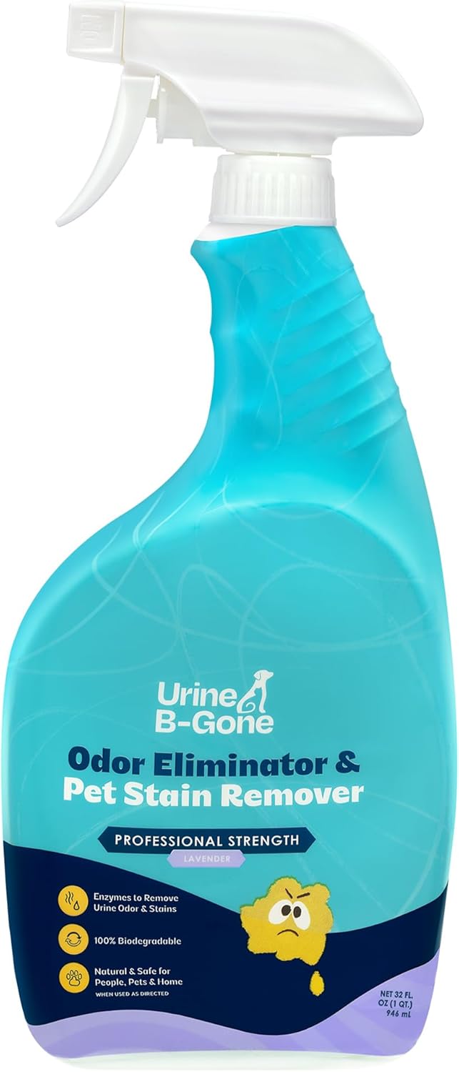 Urine B-Gone, Professional Enzyme Odor Eliminator & Pet Stain Remover, Human, Cat & Dog Urine Cleaner, Effective on Laundry, Carpets & More, Lavender Scent, 1 Gallon - Image 12