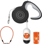 16Ft Auto-Brake Retractable Dog Leash with Chew-Proof Steel Cable, 360 degrees Tangle-Free, Shock Absorbing, Built-in Poop Bag Dispenser, Ergonomic Comfort Grip Handle for Medium Large Dogs Up to 130lbs - Image 10