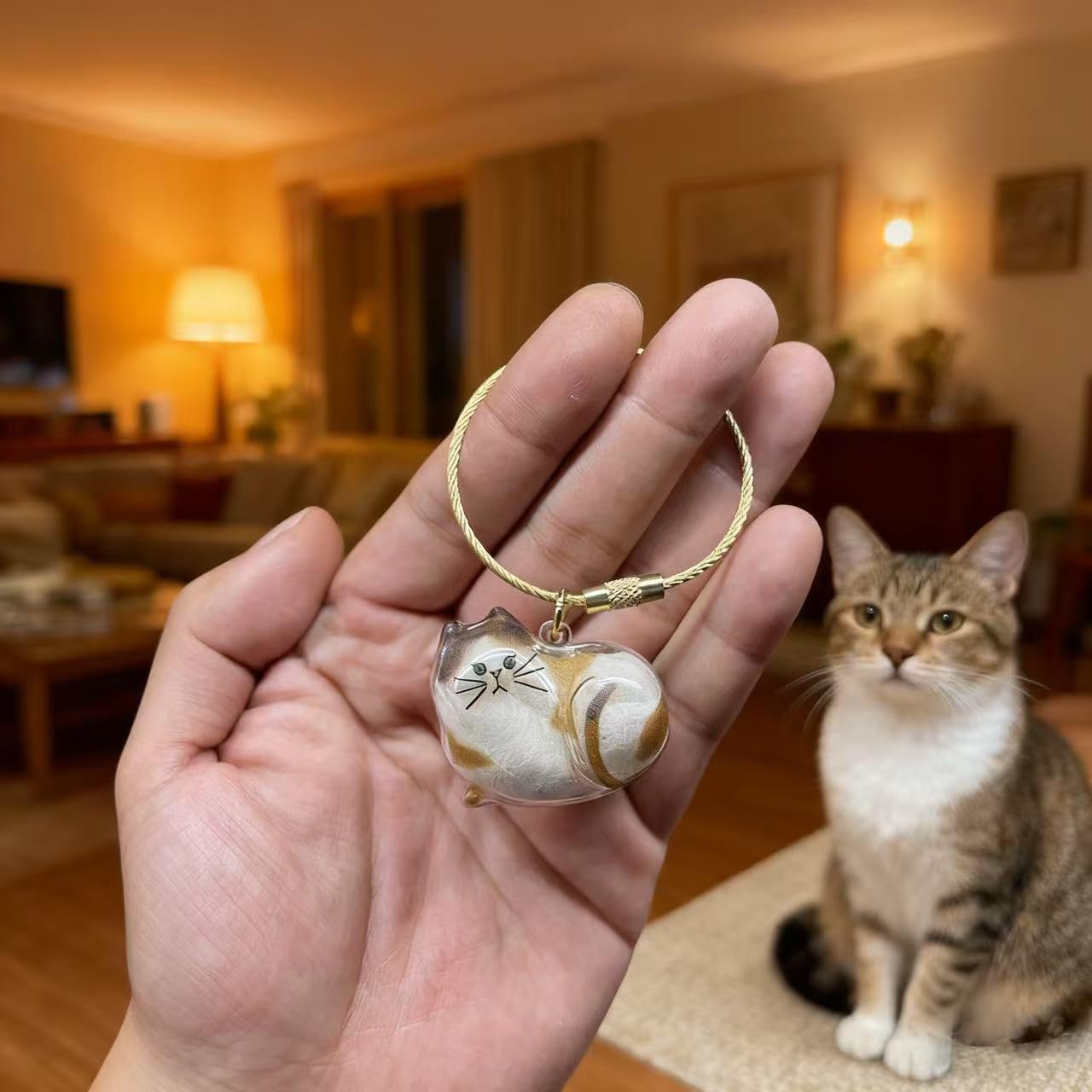 Sencdfly clear plastic pet loss memorial gift displaying a snap seal cap closure