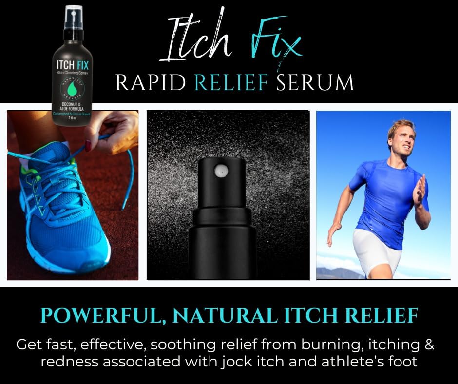 Easy-to-use spray nozzle on the 4 ounce bottle of Dr A's Itch Fix skin solution