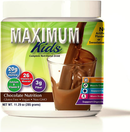 Maximum Slim Kids Complete Organic Powder Mix front tub view