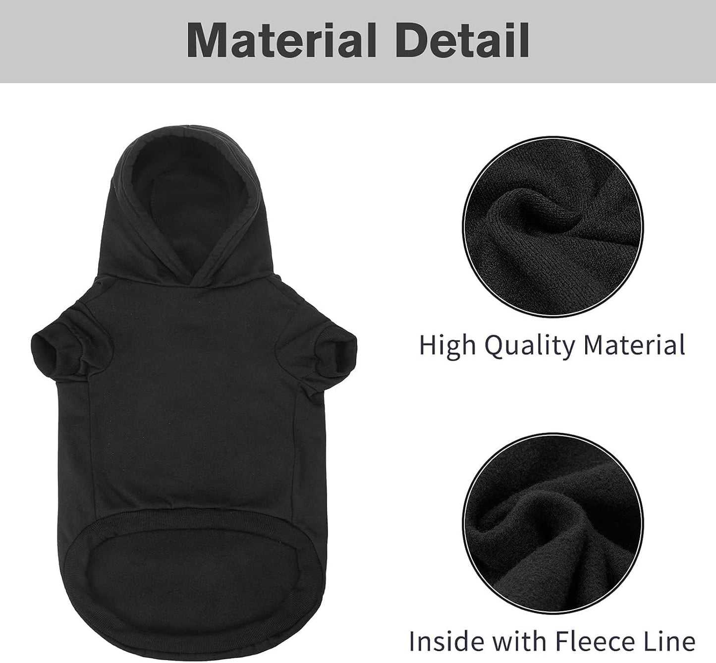 BINGPET pet winter sweatshirt security text back view