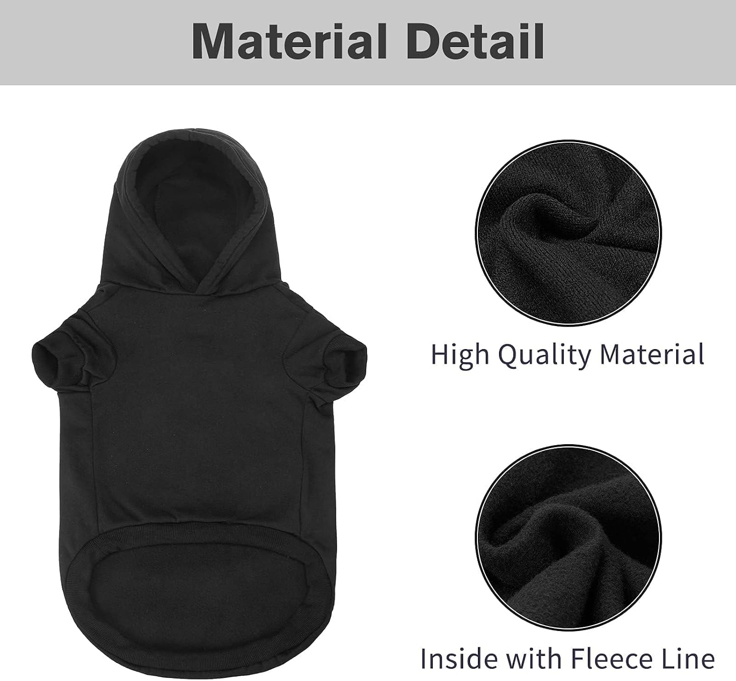 BINGPET pet winter sweatshirt security text back view