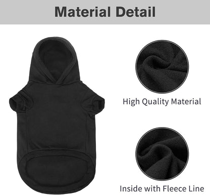 BINGPET pet winter sweatshirt security text back view