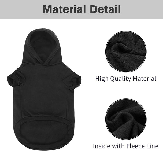 BINGPET pet winter sweatshirt security text back view