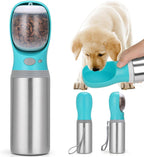 Anipaw stainless steel puppy waterer with integrated bowl