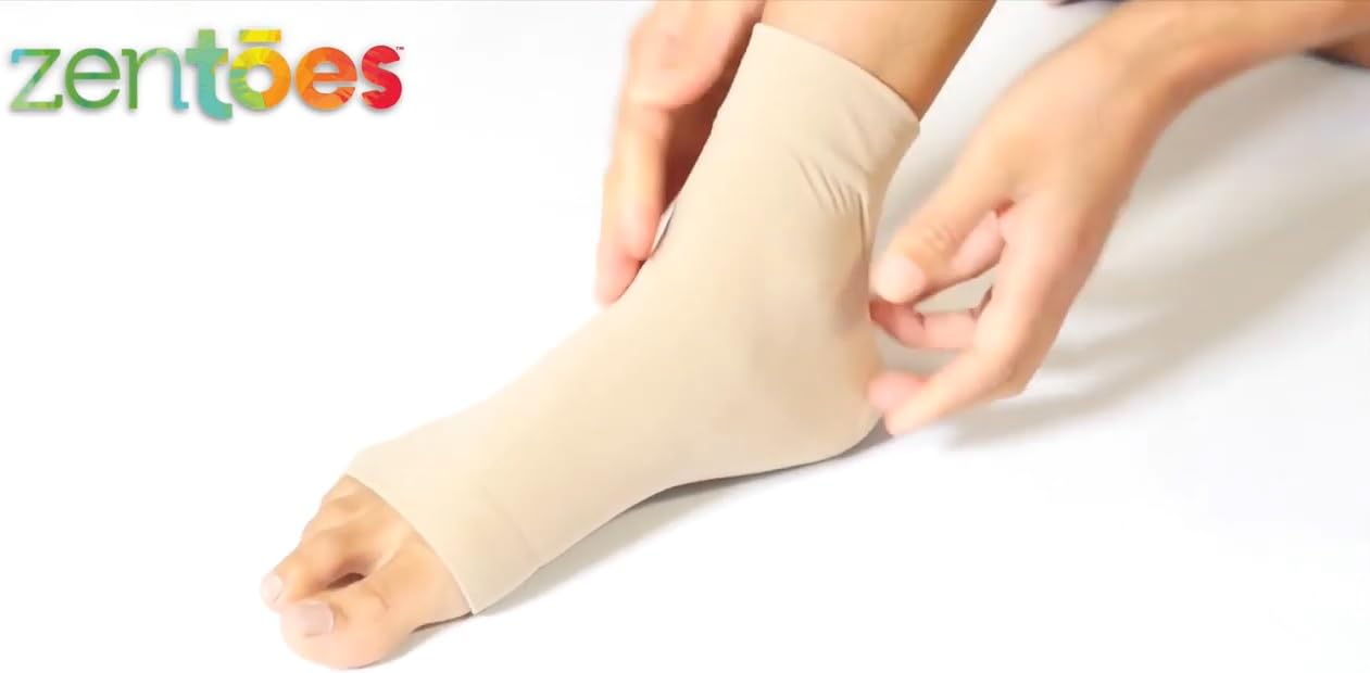 ZenToes sleeve showing the breathable moisture wicking material texture.