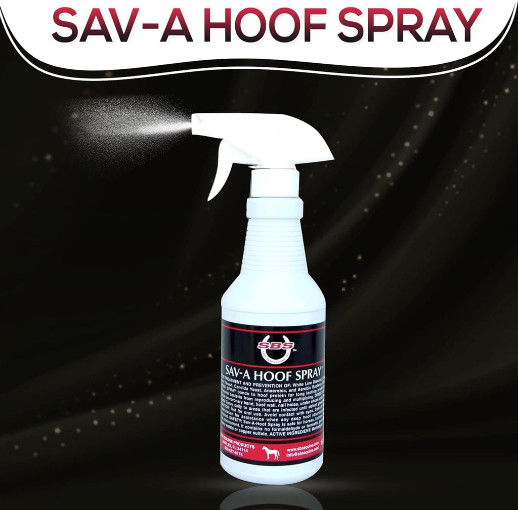 Sav-A-Hoof equine health product packaging