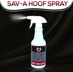 Sav-A-Hoof equine health product packaging