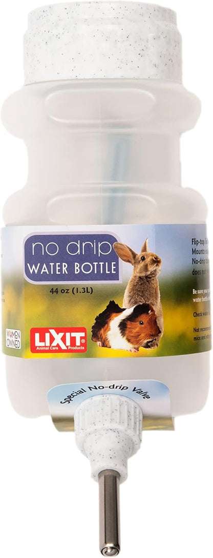 Lixit(R) Top Fill No Drip Water Bottles for Rabbits, Ferrets, Hamsters, Guinea Pigs, Rats, Chinchillas and Other Small Animals - Made in USA (Granite (Pack of 1), 44 Ounce) - Image 1