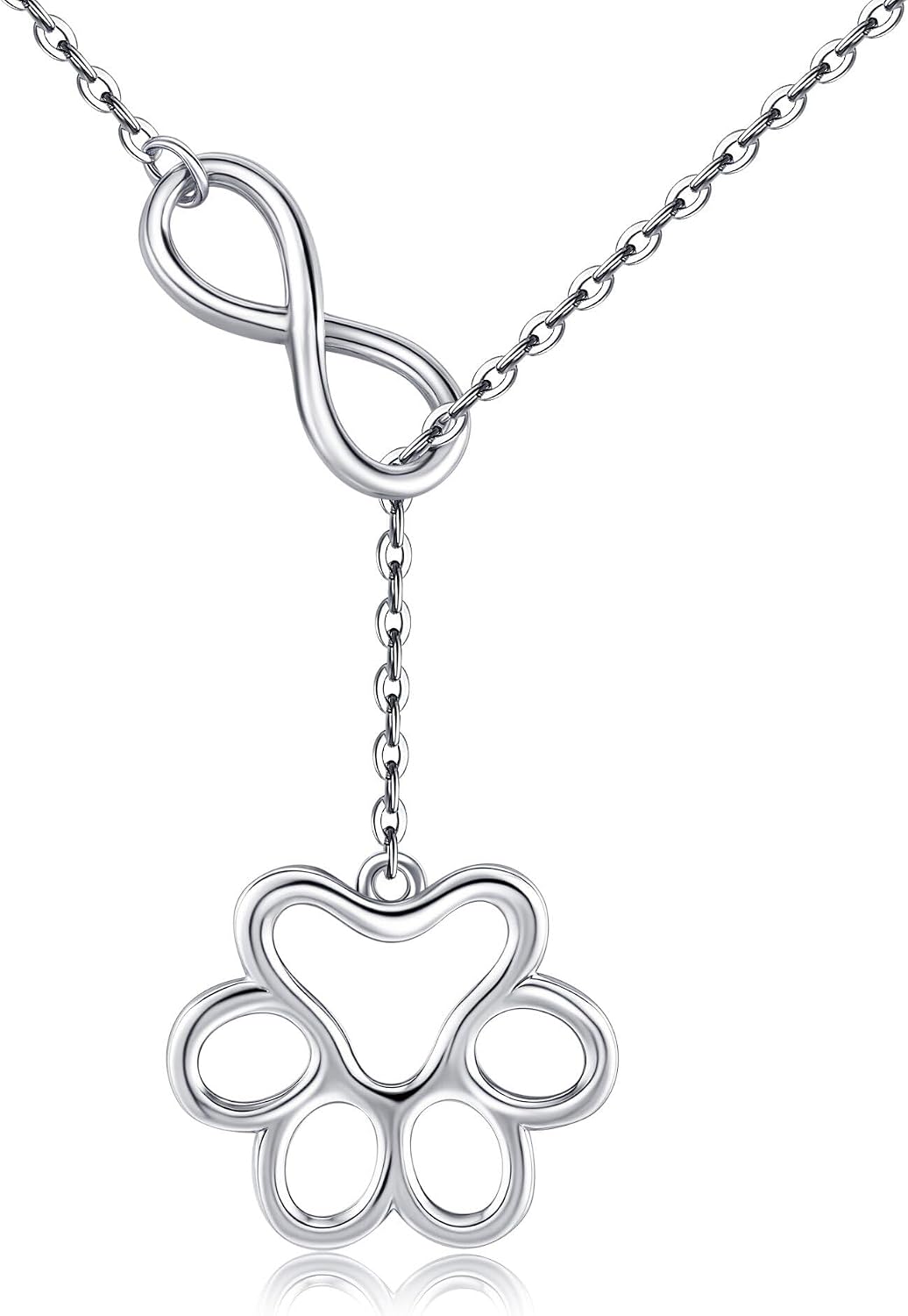 ONEFINITY Paw Print Necklace 925 Sterling Silver Cat Dog Paw Pendant Jewelry for Women Pet Lover Gifts - Image 14