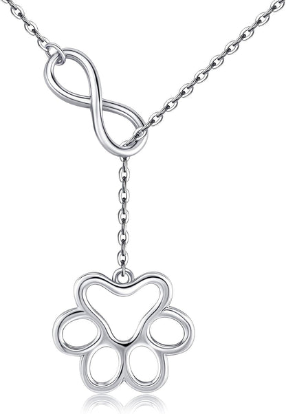 ONEFINITY Paw Print Necklace 925 Sterling Silver Cat Dog Paw Pendant Jewelry for Women Pet Lover Gifts - Image 14