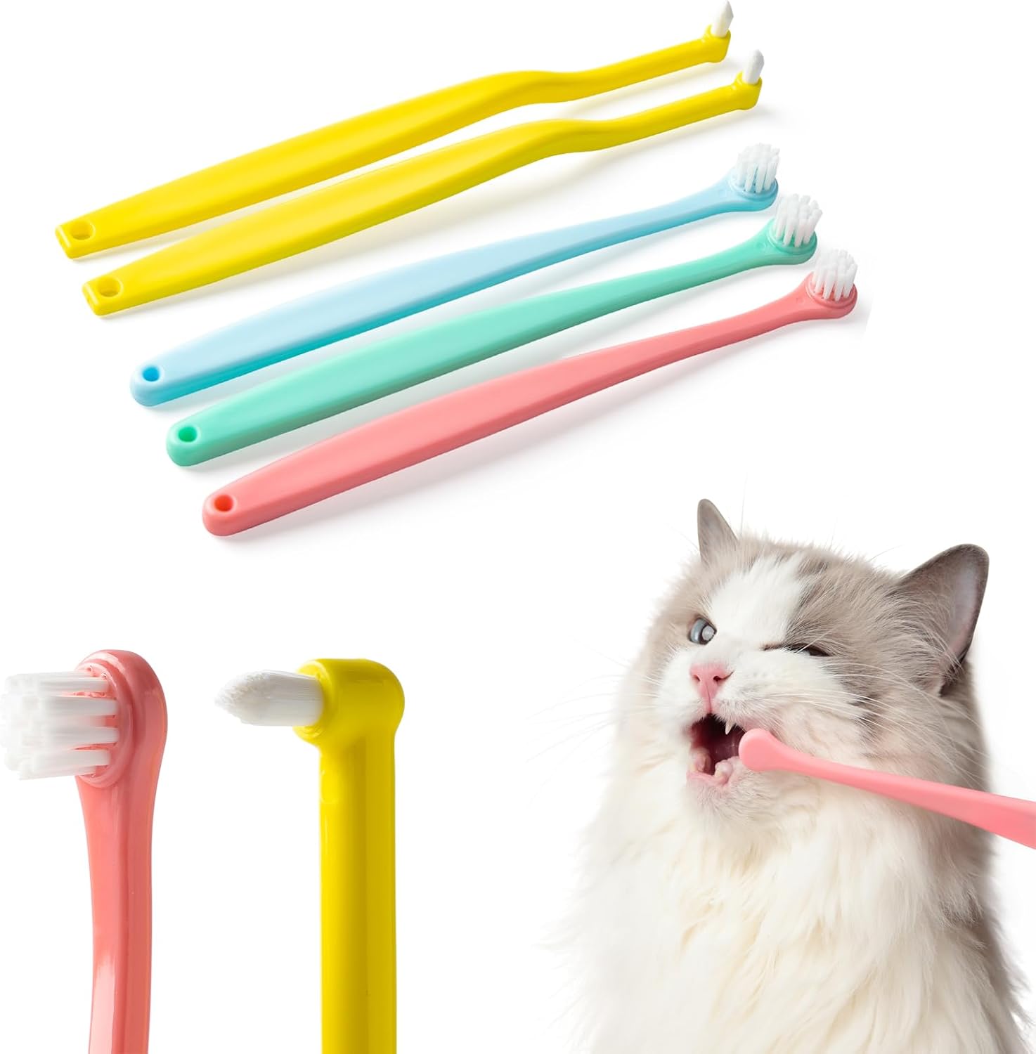 E.M&S.T by Emmeliestella pet toothbrush set front view
