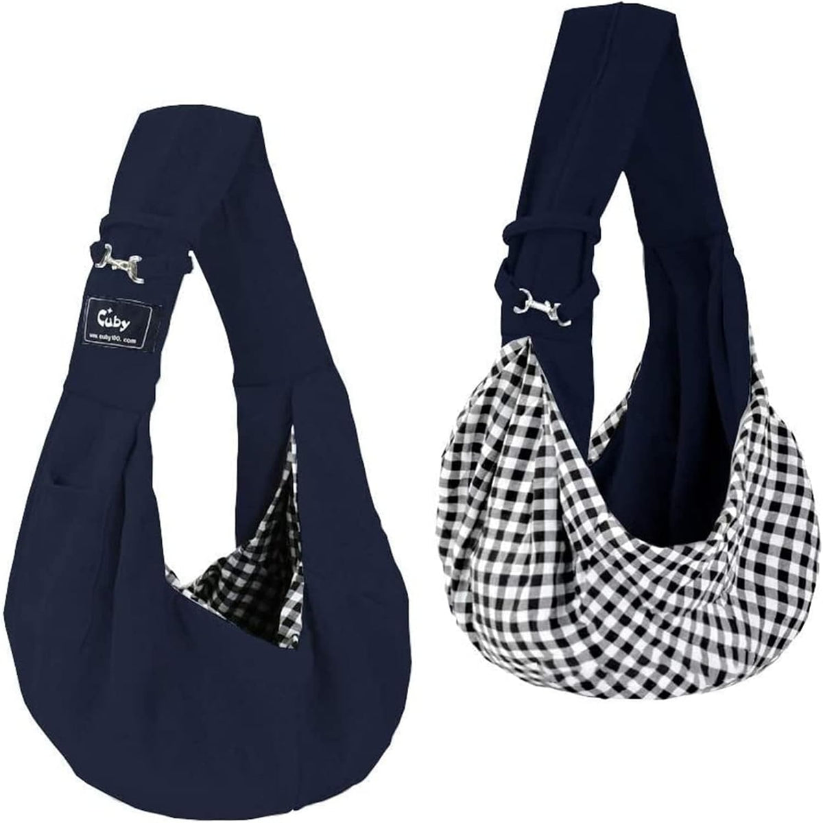 CUBY Dog and Cat Sling Carrier - Hands Free Reversible Pet Papoose Bag - Soft Pouch and Tote Design - Suitable for Puppy, Small Dogs Cats Outdoor - Image 9