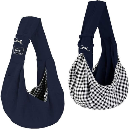 CUBY Dog and Cat Sling Carrier - Hands Free Reversible Pet Papoose Bag - Soft Pouch and Tote Design - Suitable for Puppy, Small Dogs Cats Outdoor - Image 9