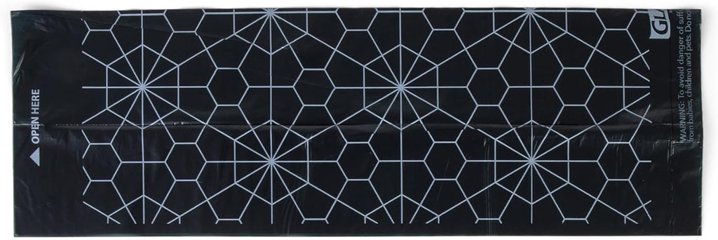 Geometric black and silver pattern pet cleanup bags for sanitation